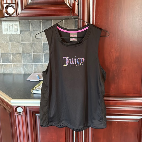 JUICY COUTURE black tank sports top size large - Picture 2 of 8